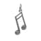 12 Pack: Charmalong™ Silver Plated Crystal Music Charm by Bead Landing™
